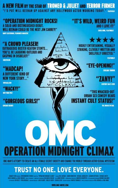 Operation Midnight Climax poster with an eye-in-the-pyramid and press quotes